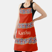 Gepersonaliseerde Lucky Blue Eight Wheel Mahjong T Schort (Insitu)