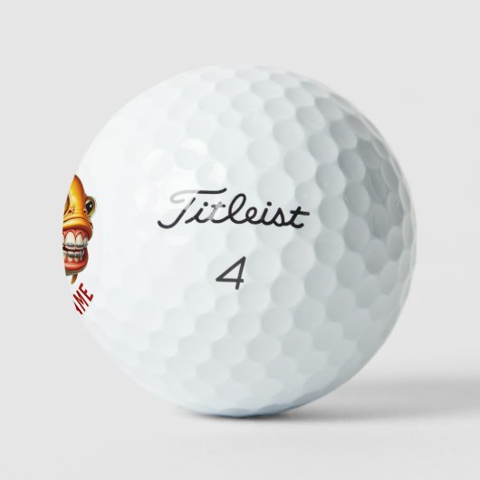 Gepersonaliseerde Lucky Carp Titleist Pro V1 golfb Golfballen (Logo)