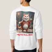 Gepersonaliseerde Lucky Cat 2024 Mannen Trui (Achterkant)