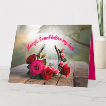 Gepersonaliseerde Lucky Hoefijzer en Rozen Liefde