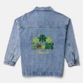 Gepersonaliseerde Lucky St Patricks Day Denim Jacket (Achterkant)
