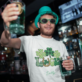 Gepersonaliseerde Lucky St Patricks Day mannen T-shirt
