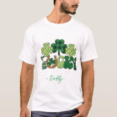 Gepersonaliseerde Lucky St Patricks Day mannen T-shirt (Voorkant)