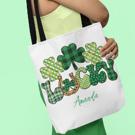 Gepersonaliseerde Lucky St Patricks Day Tote Bag