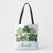 Gepersonaliseerde Lucky St Patricks Day Tote Bag (Voorkant)