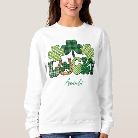 Gepersonaliseerde Lucky St Patricks Day Trui (Voorkant)