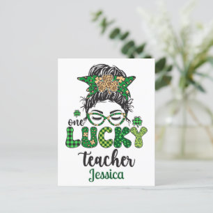 Gepersonaliseerde Lucky Teacher Briefkaart