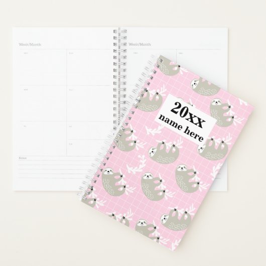 Gepersonaliseerde luiaard Planner voor kinderen (Display)