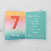 Gepersonaliseerde luipaard 7 meisjes - Verjaardenk Kaart (Binnen)