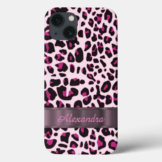 Gepersonaliseerde luipaarddierenprint Case-Mate iPhone case (Achterkant)