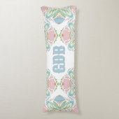 Gepersonaliseerde Lumbar Kussen Blauw Roze Groene  (Voorkant Verticaal)