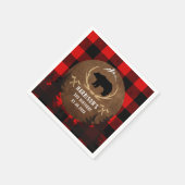 Gepersonaliseerde Lumberjack Boy Verjaardag Servet (Hoek)