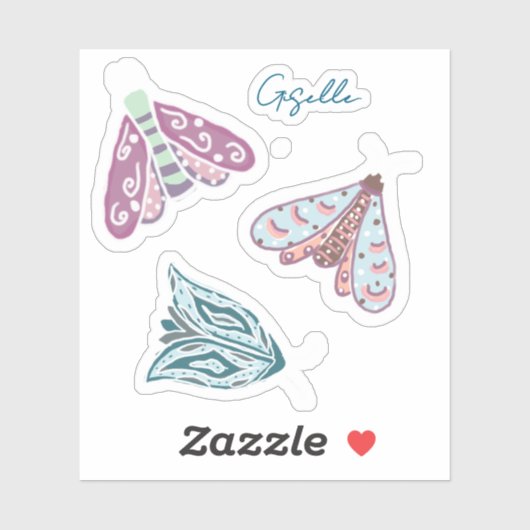 Gepersonaliseerde Luna Moth Sticker Sheet (Vel)