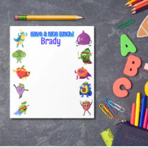 Gepersonaliseerde Lunchbox liefde naam voedsel sup