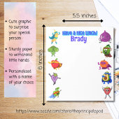 Gepersonaliseerde Lunchbox liefde naam voedsel sup Notitieblok