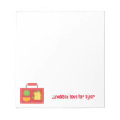 Gepersonaliseerde Lunchbox Love Notes Terug naar s Notitieblok (Voorkant)