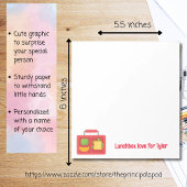 Gepersonaliseerde Lunchbox Love Notes Terug naar s Notitieblok