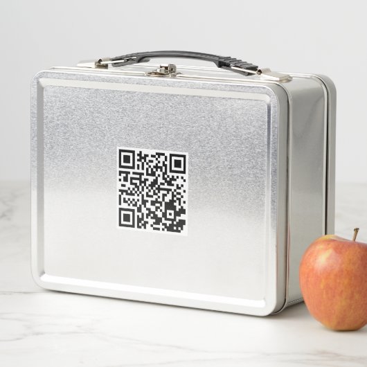 Gepersonaliseerde lunchbox met scanbare QR-code (In situ)