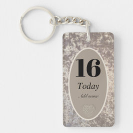 Gepersonaliseerde luxe fluwelen verjaardag sleutel sleutelhanger