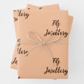 Gepersonaliseerde Luxe Naam Kleine Bedrijfs Verpak Inpakpapier Vel (In situ)