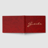 Gepersonaliseerde luxe Royal Velvet Print Gastenboek (Volledig)