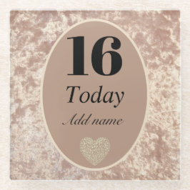 Gepersonaliseerde luxe velvet onderzetter cadeau 1 glazen onderzetter