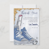 Gepersonaliseerde Luxe Verjaardag Sneaker Ball Par Bedankkaart (Voorkant)