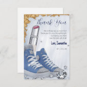 Gepersonaliseerde Luxe Verjaardag Sneaker Ball Par Bedankkaart (Voorkant / Achterkant)