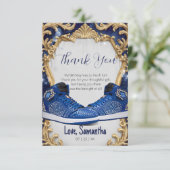 Gepersonaliseerde Luxe Verjaardag Sneaker Ball Par Bedankkaart (Staand voorkant)