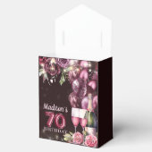Gepersonaliseerde luxe wijn & ballonnen 70e verjaa bedankdoosjes (Geopend)