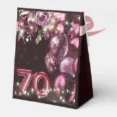 Gepersonaliseerde luxe wijn & ballonnen 70e verjaa bedankdoosjes (Achterkant)