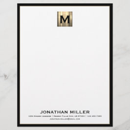Gepersonaliseerde Luxury Monogram Letterhead Briefhoofd