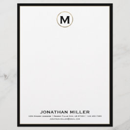 Gepersonaliseerde Luxury Monogram Letterhead Briefhoofd