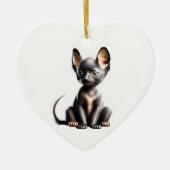 Gepersonaliseerde Lykoi Kitten Keramisch Ornament (Voorkant)