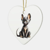 Gepersonaliseerde Lykoi Kitten Keramisch Ornament (Links)