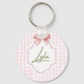 Gepersonaliseerde Lyla Baby Meisje Kwekerij Bow & Sleutelhanger (Voorkant)