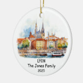 Gepersonaliseerde Lyon Ornament, Frankrijk Keramisch Ornament (Links)