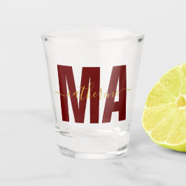 Gepersonaliseerde MA-meesters voor Arts Maroon & G Shot Glas