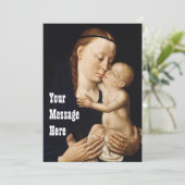 Gepersonaliseerde Maagd en Kind Moederdag 2021 Bedankkaart (Staand voorkant)