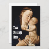 Gepersonaliseerde Maagd en Kind Moederdag 2021 Bedankkaart (Voorkant / Achterkant)