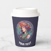Gepersonaliseerde Maagd sterrenbeeld Papieren beke Papieren Bekers (Voorkant)