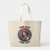 Gepersonaliseerde Maagd Zodiac Grote Tote Bag (Achterkant)