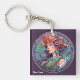 Gepersonaliseerde Maagd Zodiac Sleutelhanger