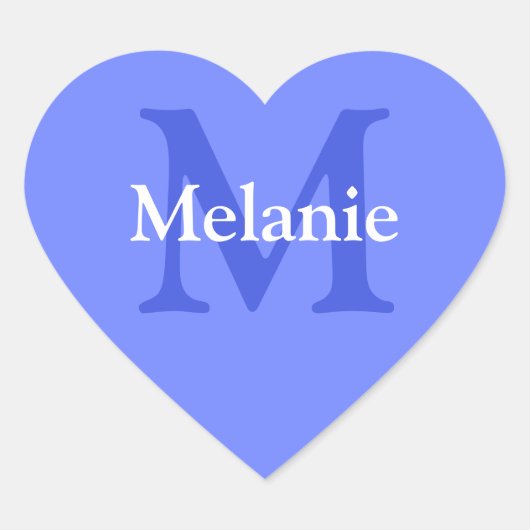 Gepersonaliseerde maagdenpalm hart sticker (Voorkant)