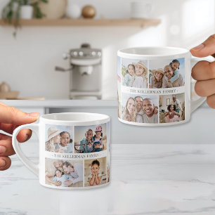 Gepersonaliseerde Maak Je Eigen Foto Collage Espresso Kop