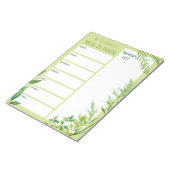 Gepersonaliseerde maaltijdplankerlijst verse kruid notitieblok (Schuin)