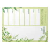 Gepersonaliseerde maaltijdplankerlijst verse kruid notitieblok (Voorkant)