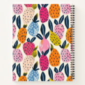 Gepersonaliseerde maaltijdplanner met fruitpatroon notitieboek (Achterkant)