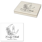 Gepersonaliseerde Maan Bloem Handgemaakte Kaarsen, Rubberstempel (Gestempeld)