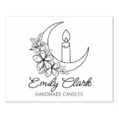 Gepersonaliseerde Maan Bloem Handgemaakte Kaarsen, Rubberstempel (Afrduk)